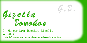 gizella domokos business card